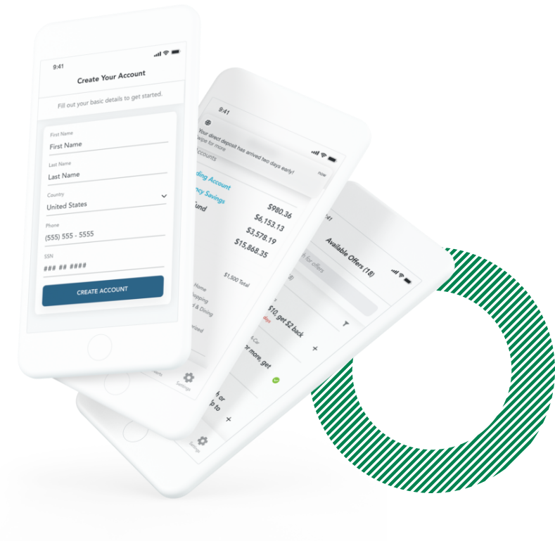 Image of phones with account information showing Image of phones with account information showing